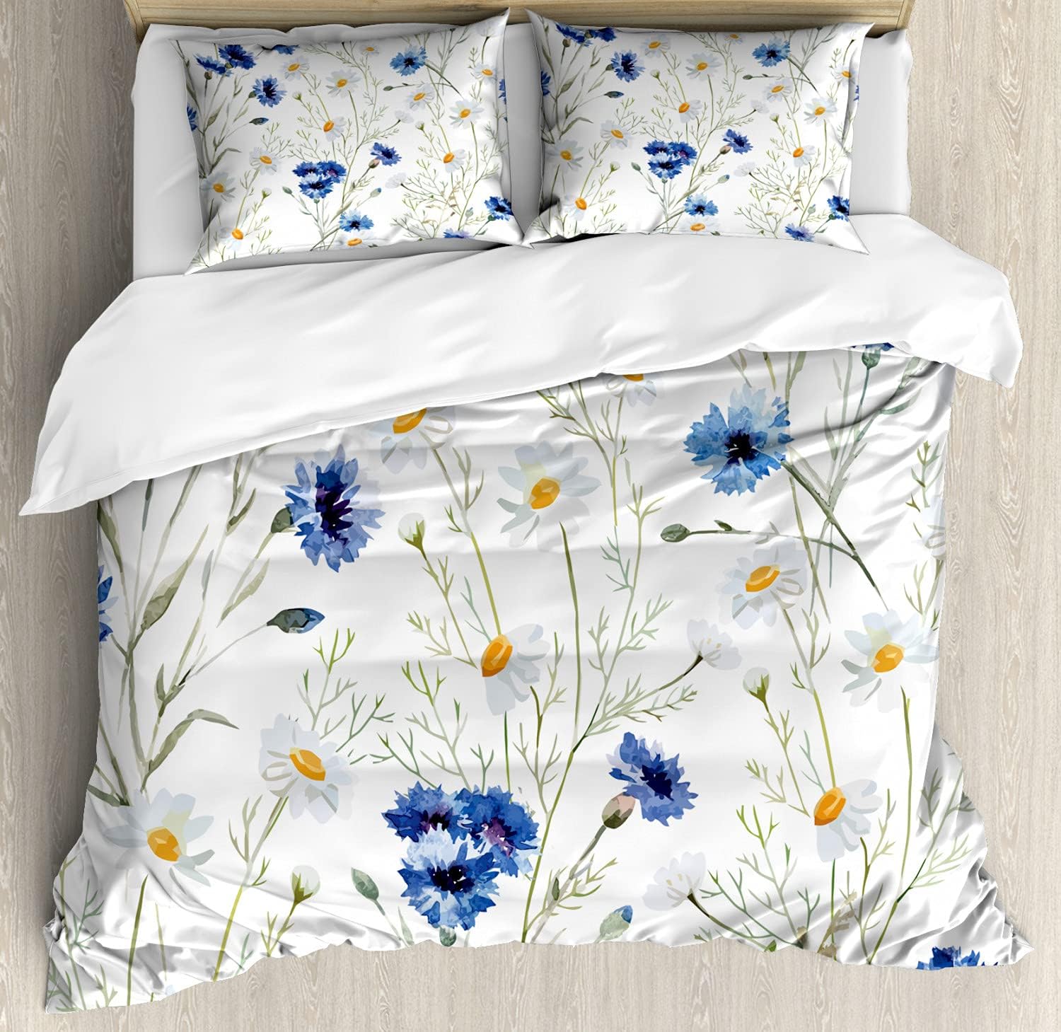 

Foliage Floral Duvet Cover Queen King Size Tropical Hibiscus Hawaiian Floral Decorative 3 Piece Bedding Set With 2 Pillowcases EU Single(135x200cm)