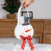 Christmas Treat Bags Christmas Tote Treat Bag Bucket With Handle Christmas Candy Gift Fruit Bag Santa Claus/Snowman Christmas