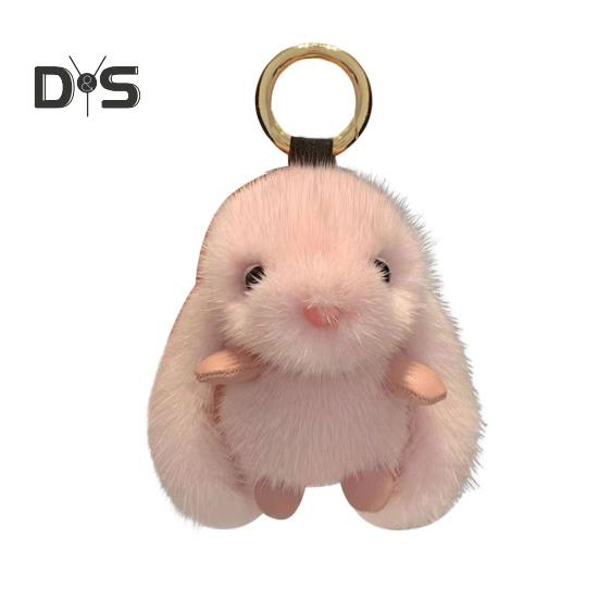 

Брелок-подвеска в форме кролика с длинными ушами, плюшевый кролик, кукла, подвеска, держатель для ключей, сумка, рюкзак, украшение B