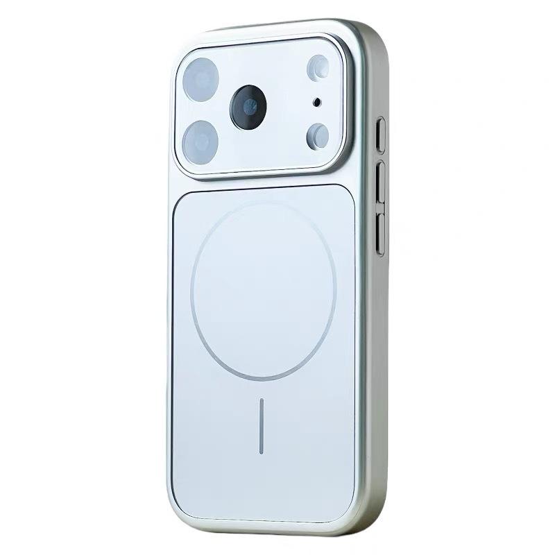 

Роскошный матовый чехол из нано-стекла для iPhone 17 Air 16 15 14 13 Pro Max, магнитный чехол для беспроводной зарядки MagSafe, бронированный чехол iPhone17 Pro