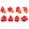 4Pcs Christmas Baking Mold Set DIY Tree Snowman Cookie Cutter Plunger for Gingerbread Fondant Cake Decorating Pastry Tools