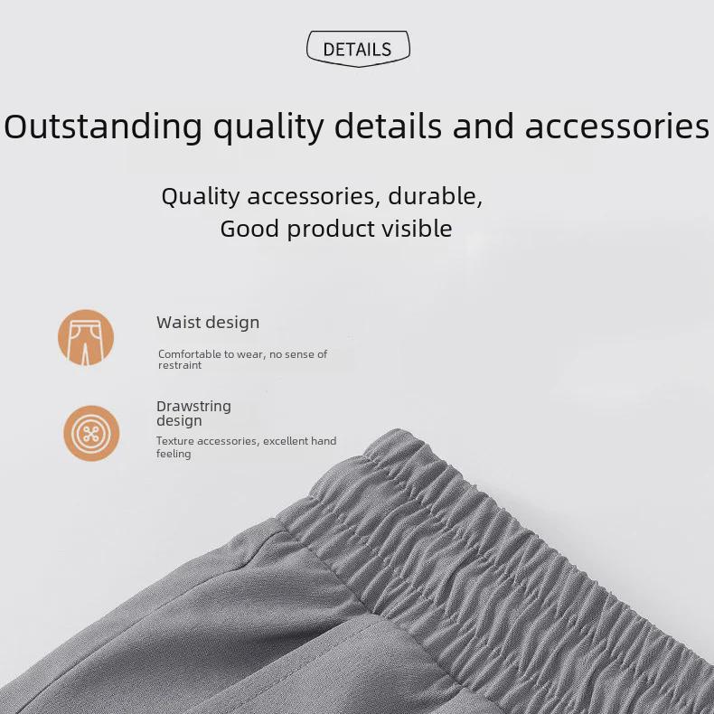 Herren Casual Schwarze Eisseide Sportshorts - Leicht & Locker Geschnitten