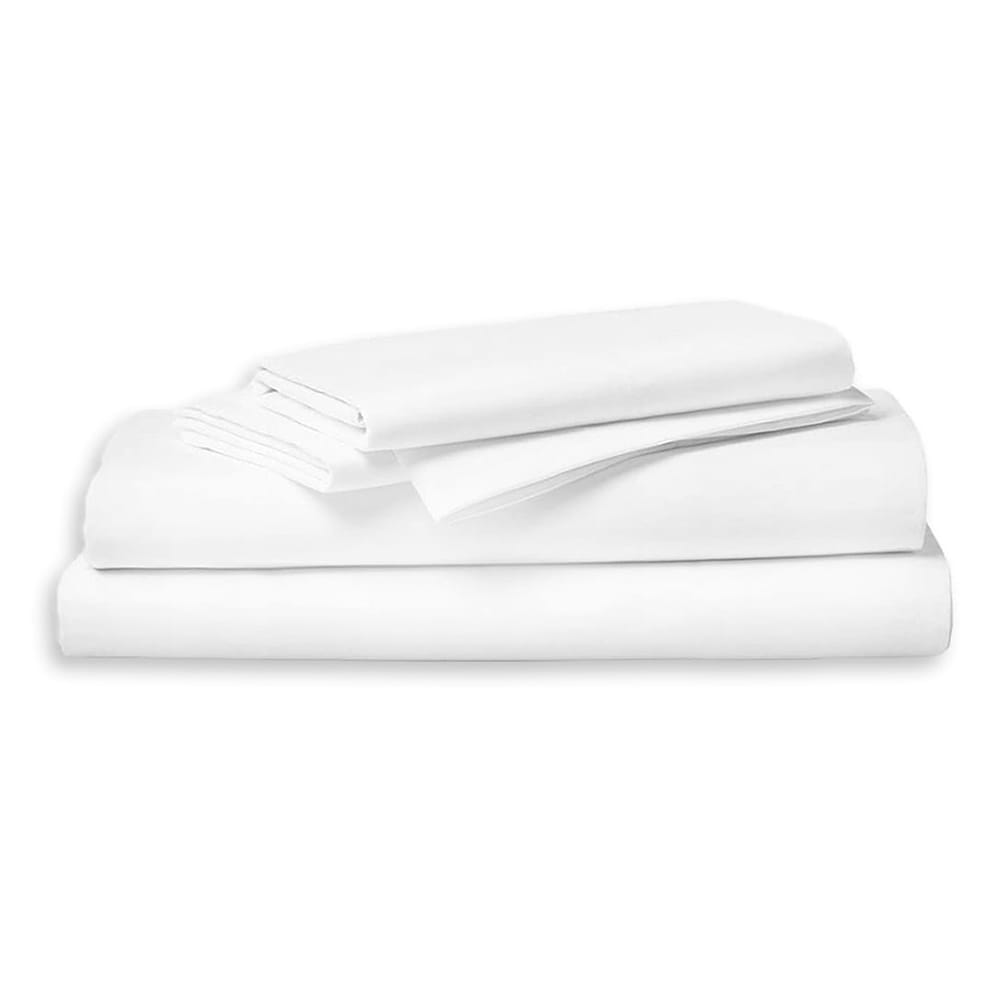 Cotton hotel sheet 140 x 280 without a elastic band, plain white