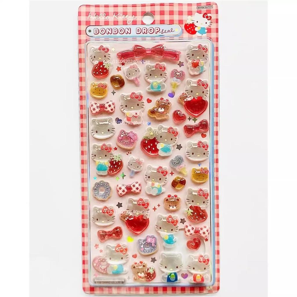 Hello Kitty Hangyodon Three-Dimensional Relief Crystal Sticker Diy Phone Case Notebook Camera Decorate Girl Birthday Gift