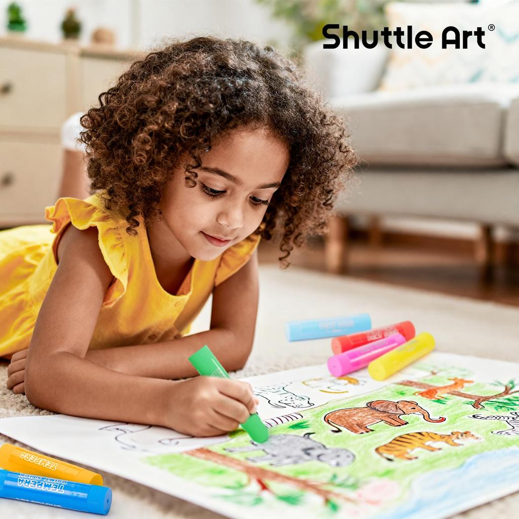Shuttle Art Tempera Paint and Perfect for and Drawing on and Perfect Gift for Toddlers and Perfect for Preschool and Elementary School Entrance