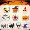 Jetec 20 Stück Halloween Diamond Painting Anhänger 5d DIY Diamond Painting Set Totenkopf Geist Kürbis Fledermaus Anhänger Hängende Ornamente für DIY Basteln Halloween Party