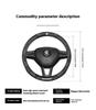 2025 New Car AntiSlip Carbon Fiber Leather Steering Wheel Cover For Skoda VRS Kodiaq Karoq Kamiq Octavia A7 Scala Superb Yeti Fa