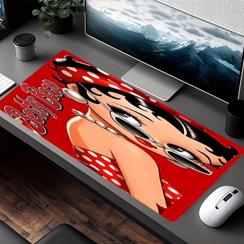 Betty Boop Print Mouse Pad, for Keyboard Pad Laptop PC Mat for Office Home Use, Desk Decor, Perfect Birthday Gift for Gamers