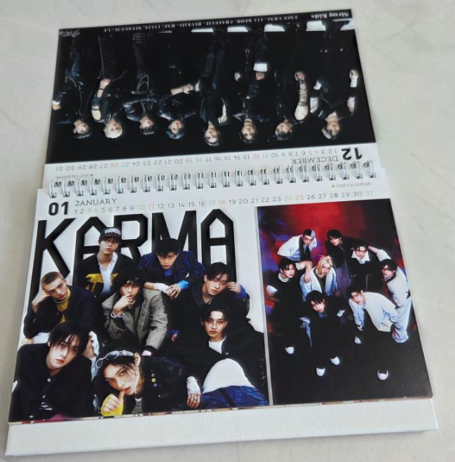Stray Kids 2026–2027 Desk Calendar – Double-Sided Photobook Style (Random Images)