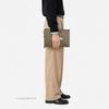 [Pre-Owned] Bee Print Logo Detachable Wrist Strap Canvas And Leather Medium Clutch - Very Good #1U2H4QG