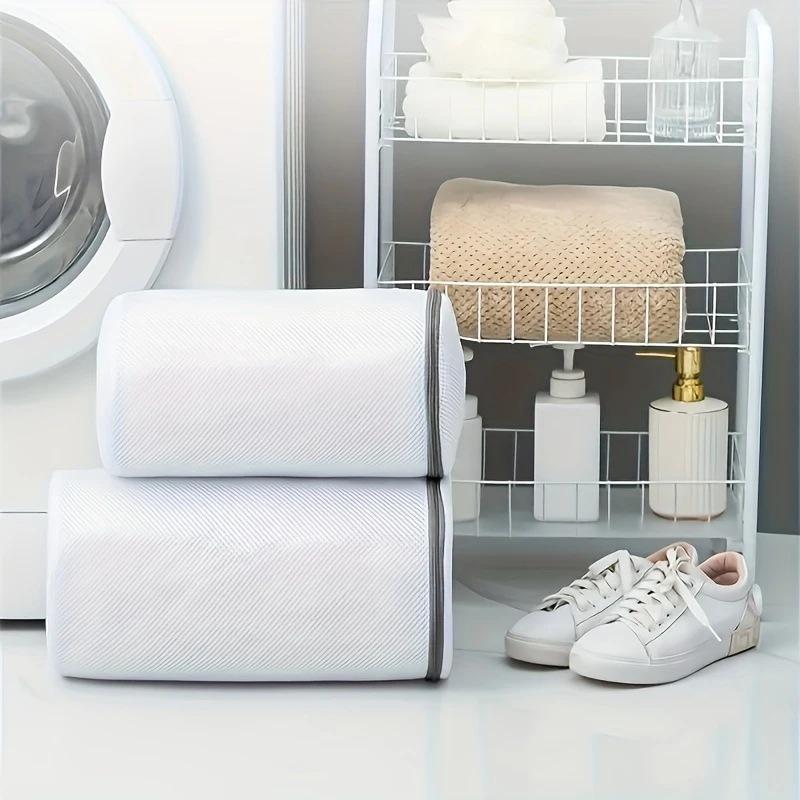 Vielseitiger Schuhwaschbeutel - Strapazierfähiger Netz-Wäschebeutel für Sneaker, Laufschuhe, Socken & BHs mit Reißverschluss, Wäschebeutel