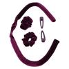 Heatless Curling Rod Headband Hair Curl Ribbon Rollers with Hair Clips Scrunchies for Sleeping Purple
