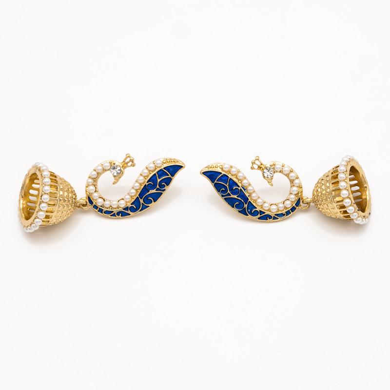 Elegant Exaggerated Earrings: Retro Ethnic Artistic Studs