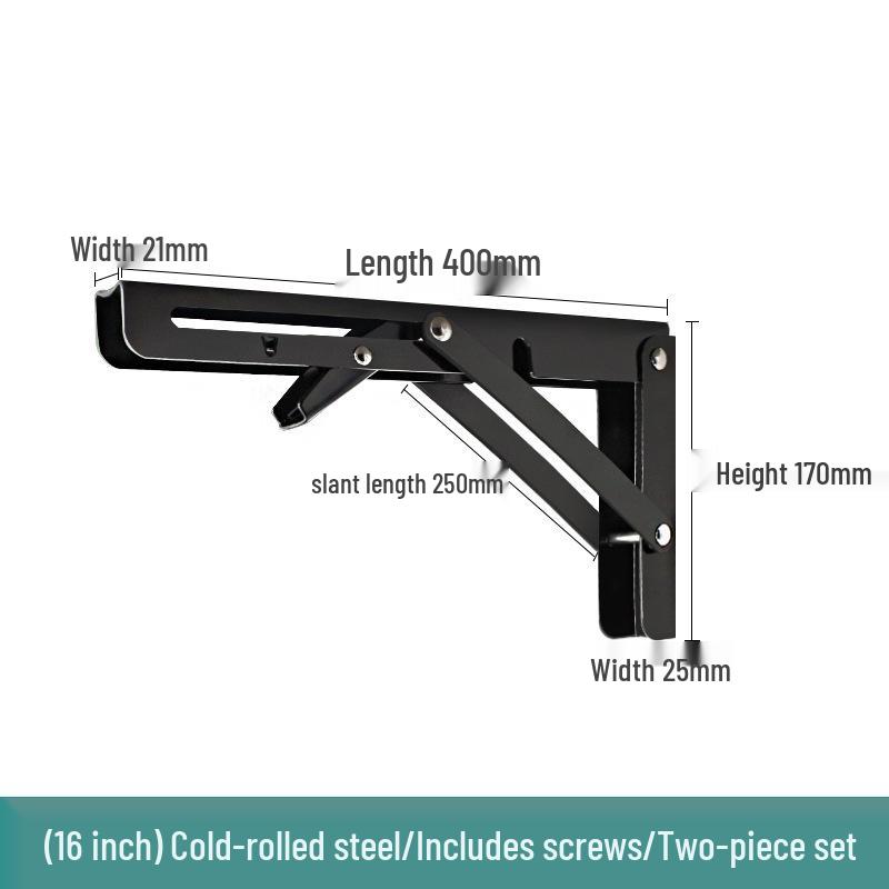 Stainless Steel Foldable Wall-Mounted Triangular Support Bracket