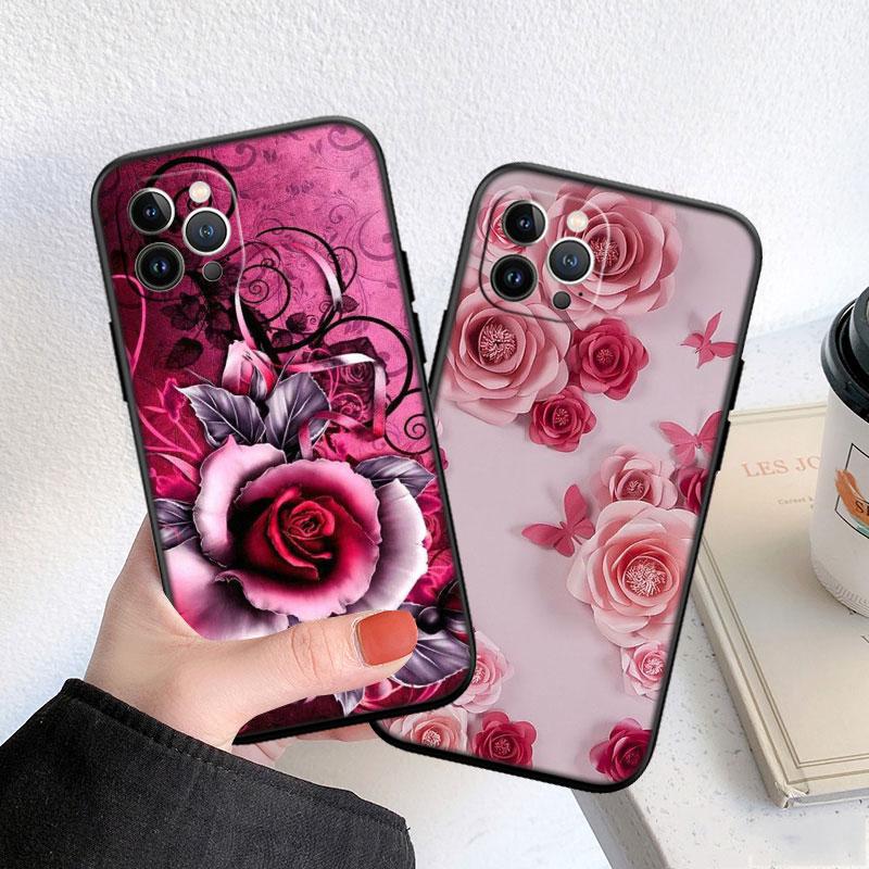 PP52 Rose Colorful Soft Shell Phone Case for OPPO A3 Pro A72 A74 A76 A77 A77S A78 A79 A94 A95 A18 A40M A58
