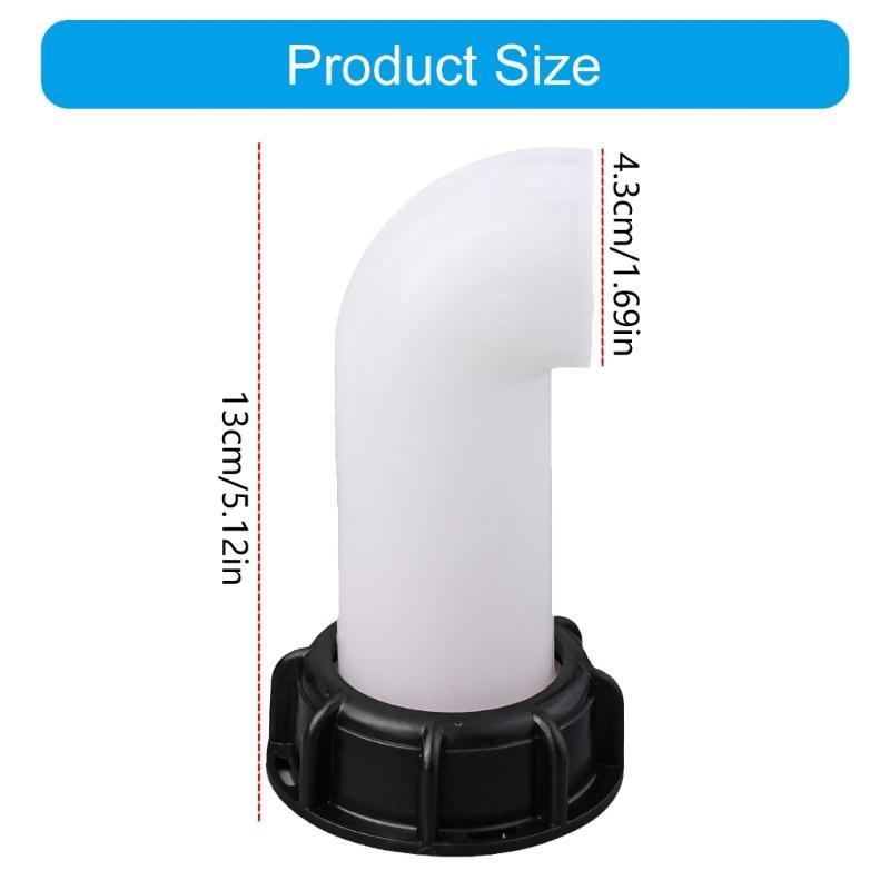 2Pcs IBC Tank Adapters Hose Splitters Connector Extension Drain Spouts Hose Water Tank Nozzle Tap Caps Valves Fitting