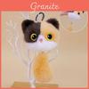 Adorable Cat Tail Plush Doll With Keychain Attachment And Short Plush Fabric For Collectors