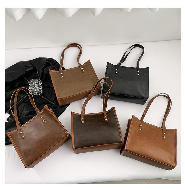 Large Capacity Black Tote Bag For Women Fashionable And Versatile Urban Style