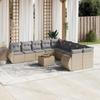 VidaXL Garden Lounge Set with Cushions 11 Pcs, Patio Sofas, Patio Furniture Set, Outdoor Furniture, Beige 3257529