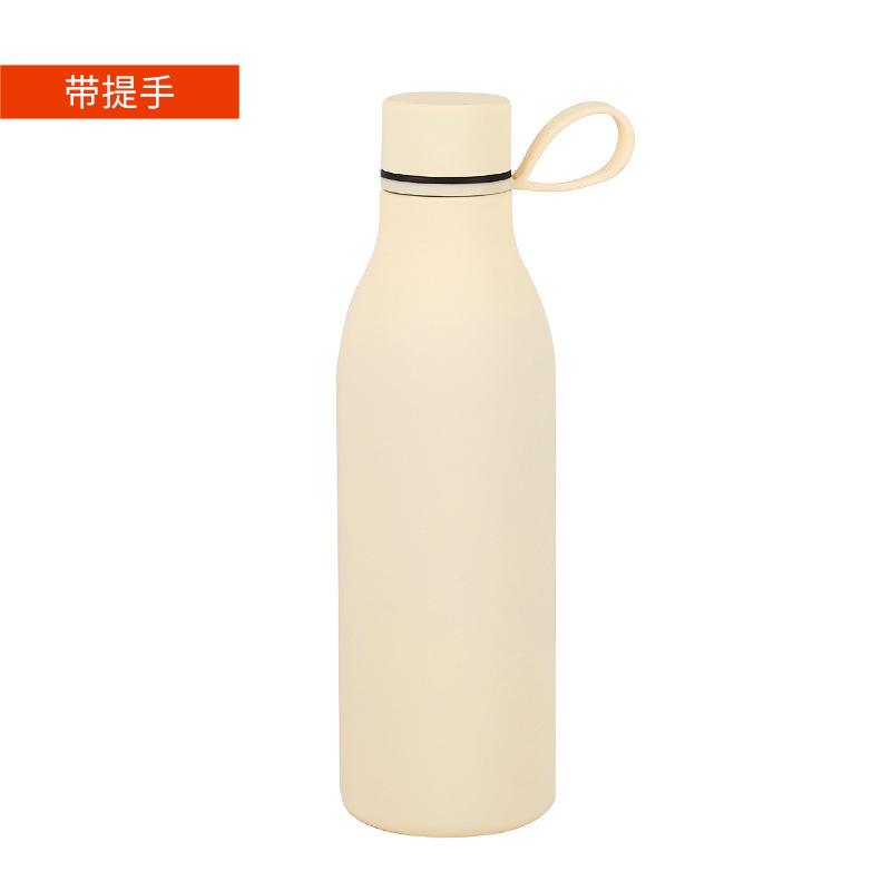 Schöner Griff Kleine Mundflasche 304 Edelstahl Thermosbecher Tragbarer Sportwasserbecher Geschenkbecher