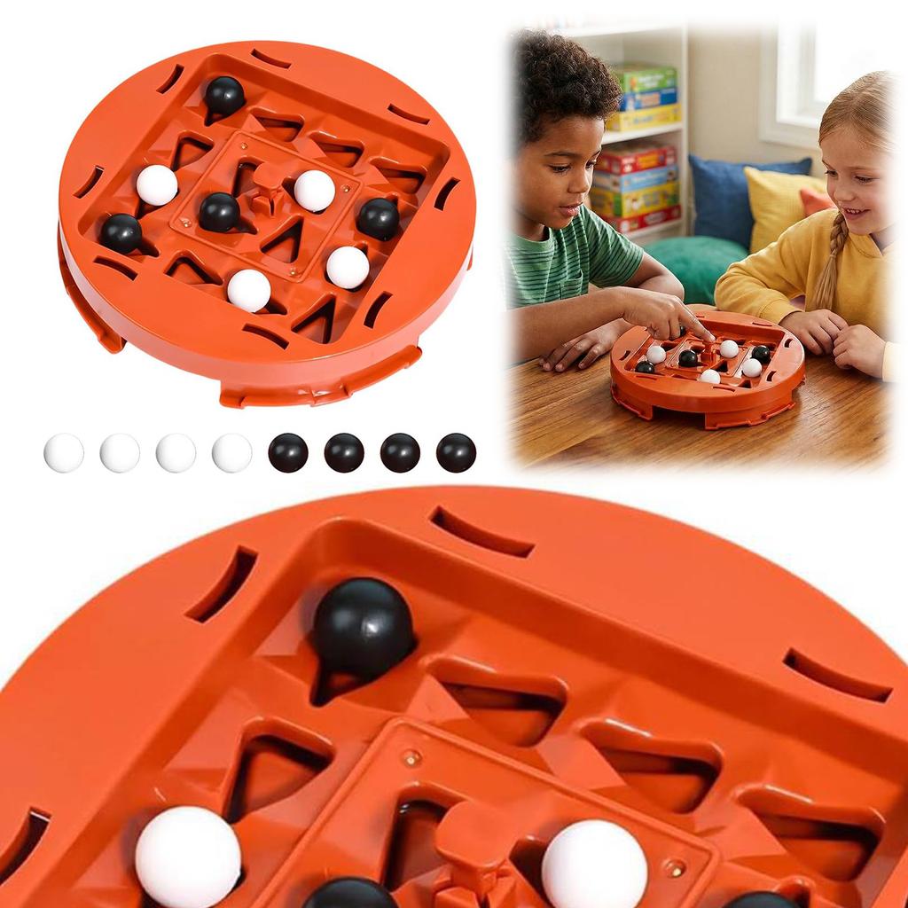 Orbital Logic Strategy Board Game Portable 2-Player Family Four In A Row Chess Game Fun Educational Toy for Adults Family