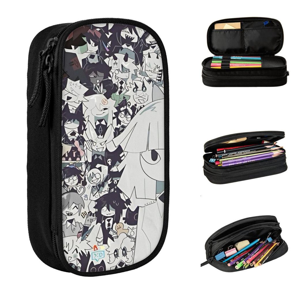 Cartoon Anime Miss Circle Pencil Cases Fundamental Paper Education Pencil Box Pen Box Girl Boy Bag Students School Stationery