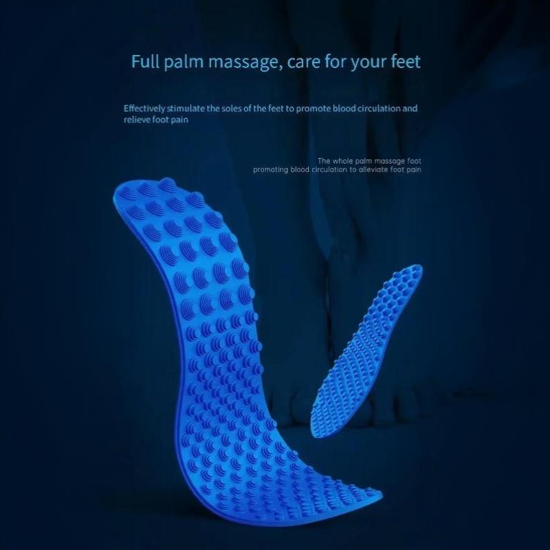 1 Pair Unisex Soft Acupressure Massage Insoles Trimmable Non-slip for Sneakers Boots Foot Pain Relief Outdoor Activities