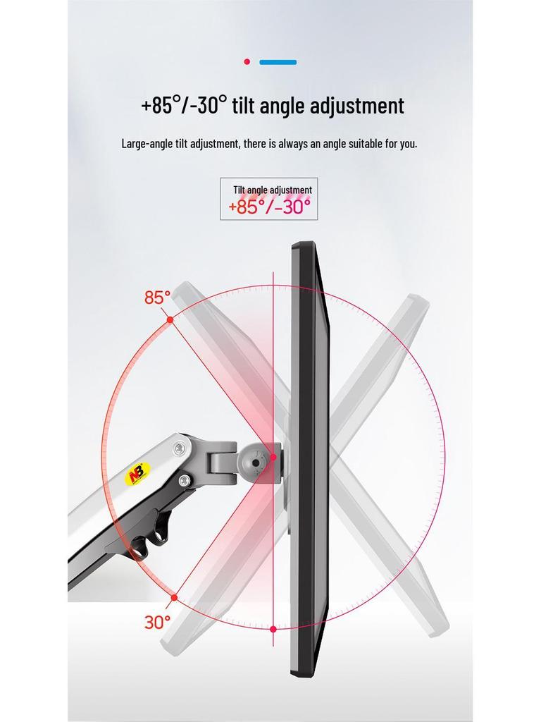 NB Height-Adjustable Monitor Stand with Telescopic, Rotating Arm - H100