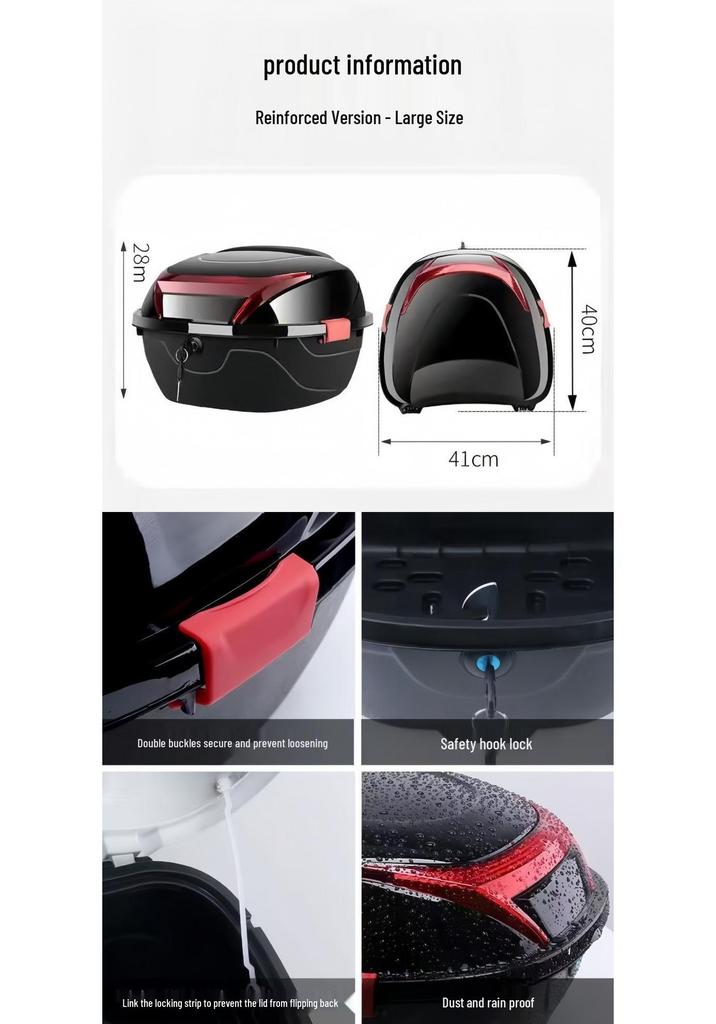 Universal Trunk for Electric Scooters, Compatible with Yadea, Aima, TaiLing, and LvYuan Models.