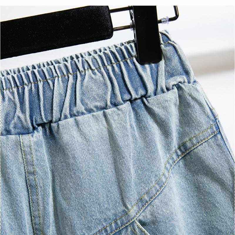 Plus Size Women Spring Jeans Long Harem Pants Casual High Waist Elastic Basic Trousers Loose