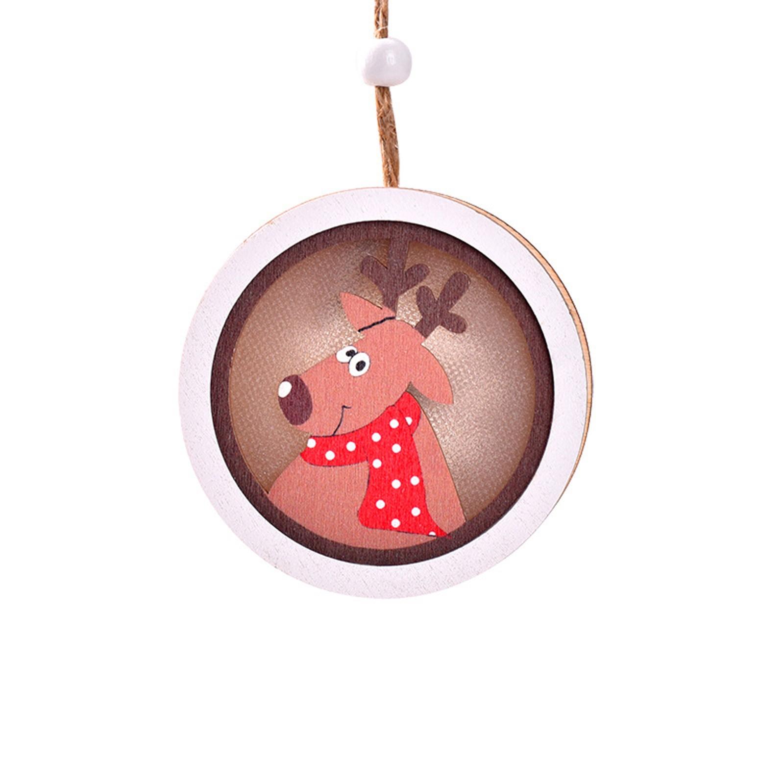 

Рождественские деревянные рождественские украшения, окрашенные светодиодные светящиеся огни One Size