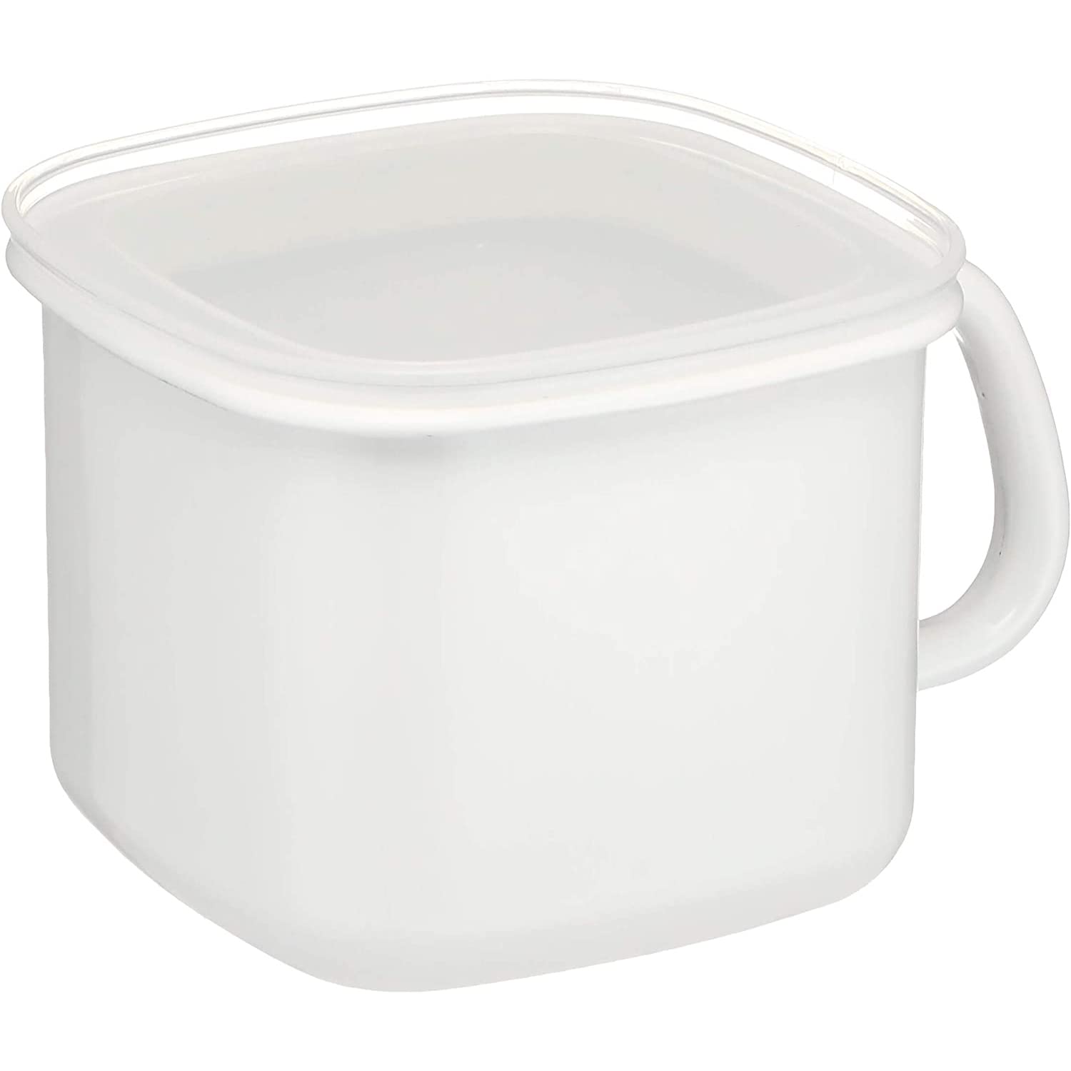 

Fuji Enamel Miso Ready to White Pot, Enamel, Square, Use, N-KP, белый
