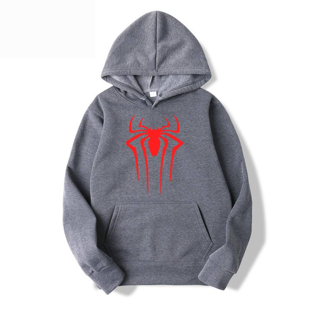 2024Fashion Brand Men's Hoodie Casual Hoodie Sweatshirt Men's/Women's Top Solid Color Printed Spider Hoodie Sweatshirt