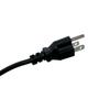 Black 2m ETL Cloverleaf Power Cord, 18AWG, US 3-Prong to C13.
