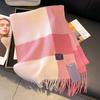 Classic Large Plaid Scarf For Men And Women Couples Korean Style Versatile Warm Neck Scarf Fashionable Gift