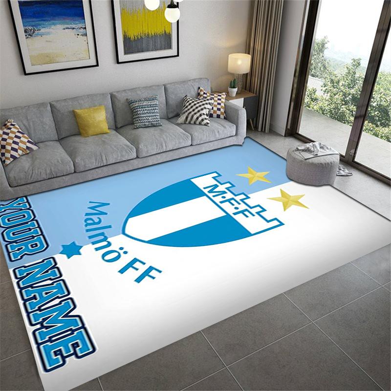 Custom Name Malmo FF Carpet Rug for Living Room Bedroom Home Sofa Decoration,Kids play Non-slip Floor Mat