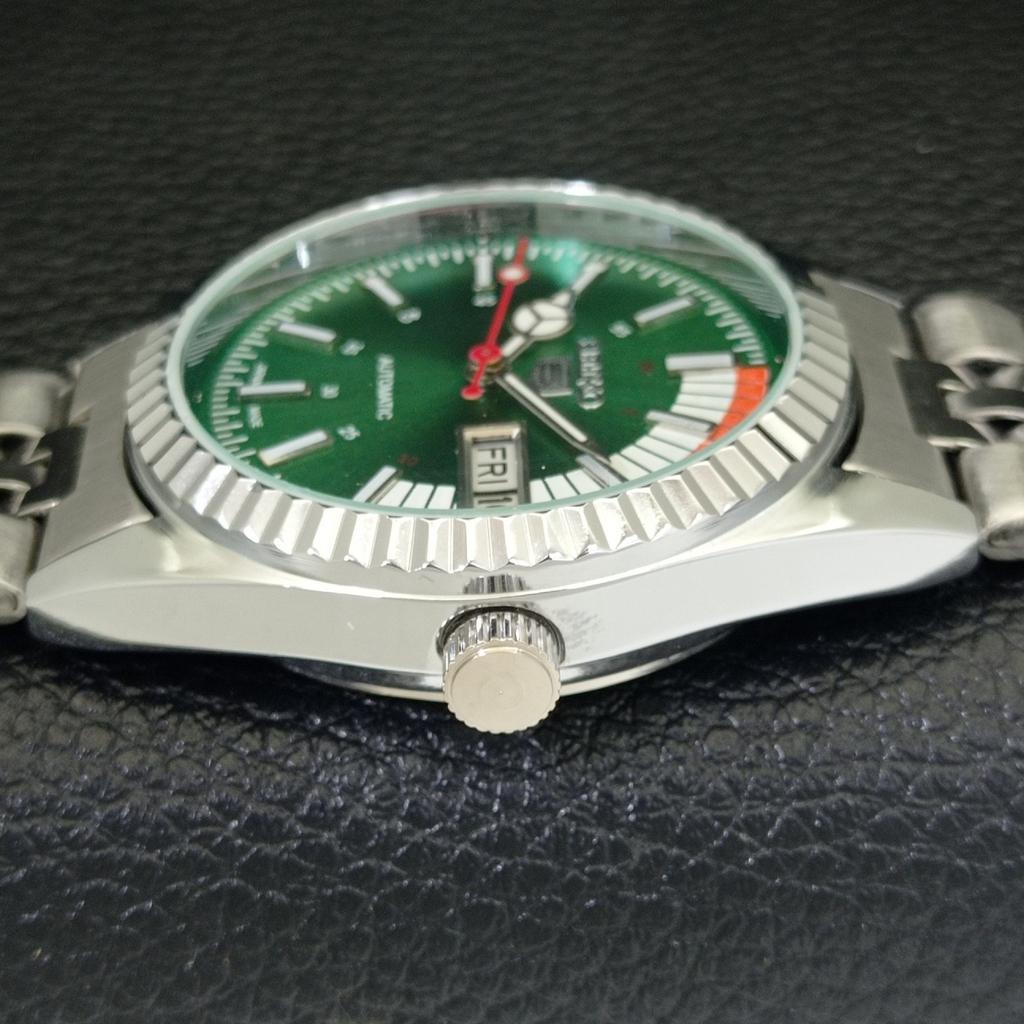 SEIKO 5 AUTOMATIC VINTAGE REFURBISHED 6309A JAPAN MENS GREEN WATCH a440842-4