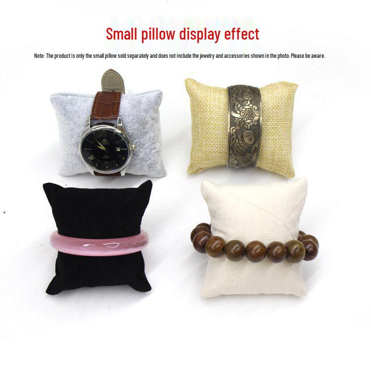 Wenwan Bead Display: Linen Pillow Bag for Bracelet, String, Watch, & Jewelry Décor