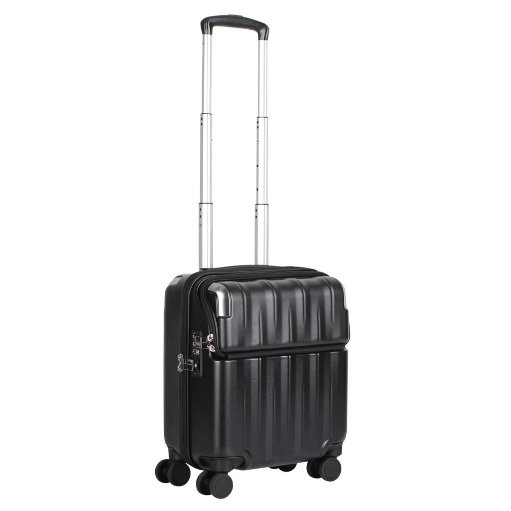 Travelist Carry-on Case, Zipper Top Opening, with Brake and Rest, 23L, Black