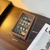 Compact Jewelry Storage Box: Solid Wood Black Walnut Display Stand for Necklaces, Earrings, Studs, Rings, and Bracelets.