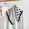 Decorative Small Square Scarf 71CM Simulated Silk Scarf Spring and Autumn Headscarf Neck Protection Cotton and Linen Scarf Scarf Tied Silk Scarf