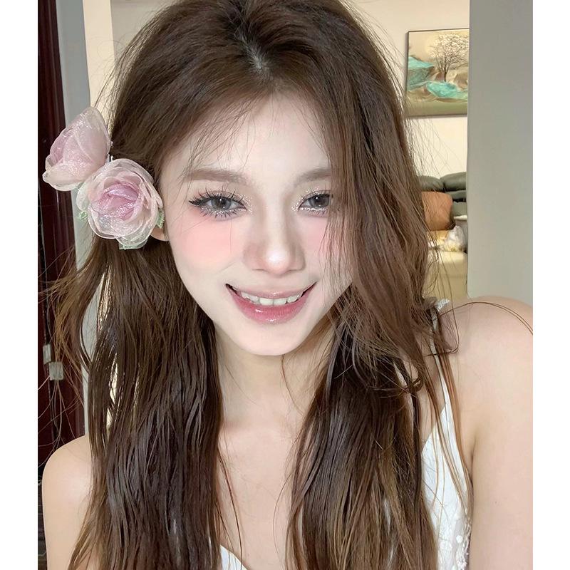 Yellow Frangipani Hibiscus Hair Clip - Tropical Beach Vacation Accessory