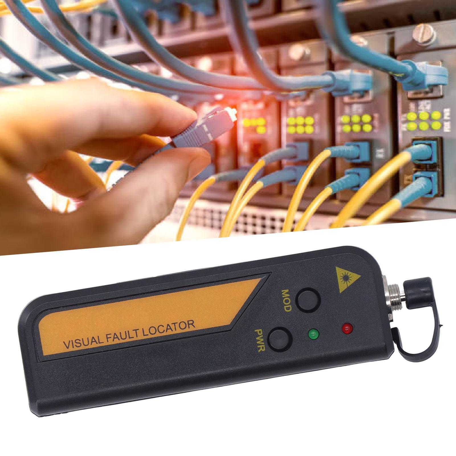 Fiber Optic Visual Fault Locator 20KM VFL Red Light Pen Portable Fiber Optic Source Tester for Network Maintenance ABS
