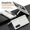For Samsung Galaxy Z Fold4 5G Case Kickstand Wristband PC Phone Cover with Tempered Glass Film