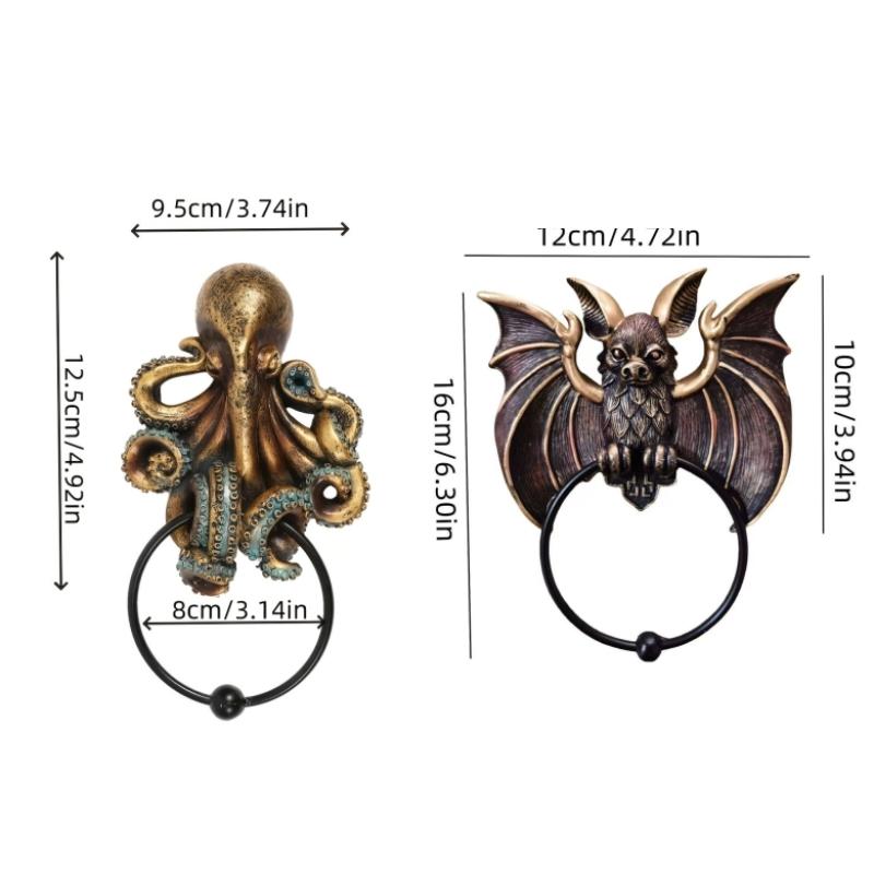 Verspielter Halloween Fledermaus Klopfer Gotische Wandkunst Harzstatue Wand- & Türrahmen Dekoration Ornament Heim- & Außendekoration