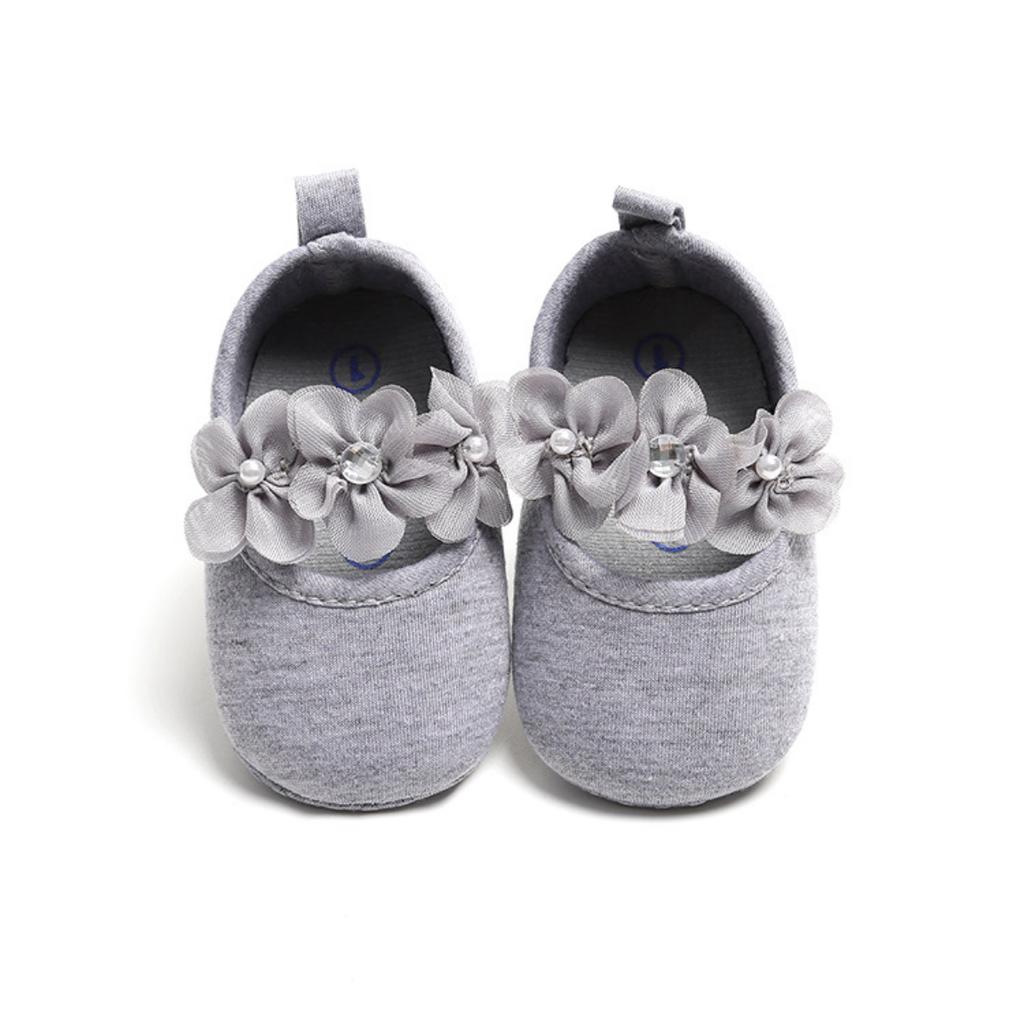 MYGGPP Kleine Blumen-Kleinkindschuhe mit weichen Sohlen, Babyschuhe, Schuhe mit weichen Sohlen, Prinzessinnenschuhe