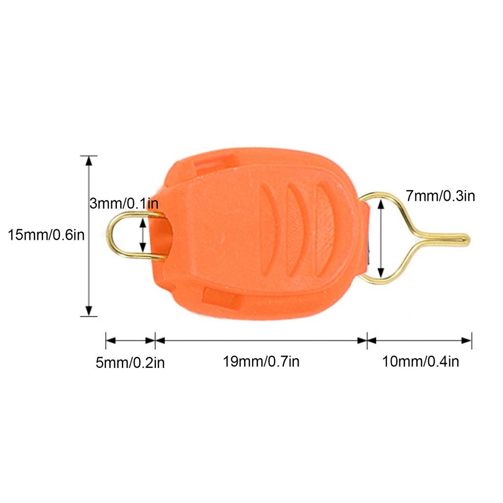 5PCS Fishing Line Stopper Baitcasting Reel Fishing Line Clip Holder Buckle Keeper Fishing AccessoriesOrange
