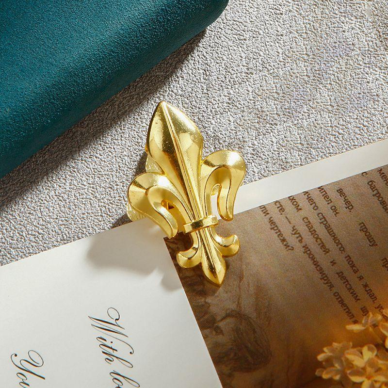 Clip Exclusif Rétro Iris pour Carnet Manuel Alliage de Zinc Étudiant Bureau Pince à Queue Longue Clip de Rangement pour Post-it