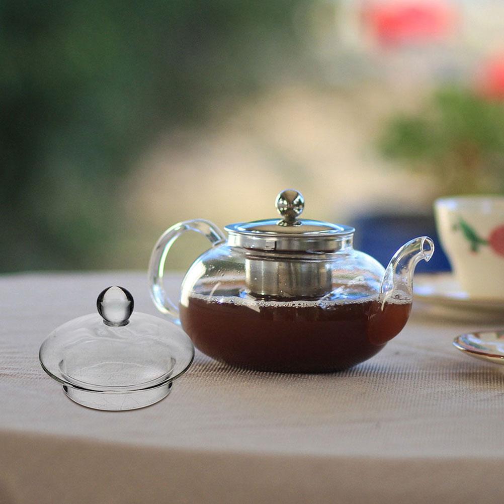 Replaceable Teapot Lid Glass Accessory Kettle Cover Clear Parts Water Jug Dinnerware Sets Tea Pot Supplies Decorative Lid Smooth