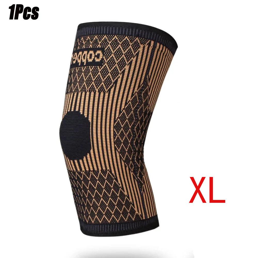 Koppar Knästöd För Artritsmärta & Stöd-Koppar Knäskydd För Knäsmärta Kompressionsärm För Sport,Knäsmärtlindring